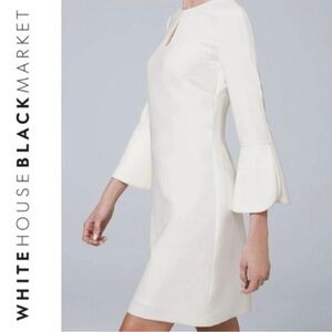 White House Black Market Petal Sleeve Shift Dress Size 4